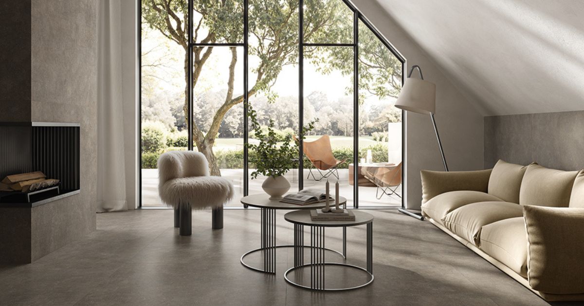 Concept carrelage grès cérame effet béton