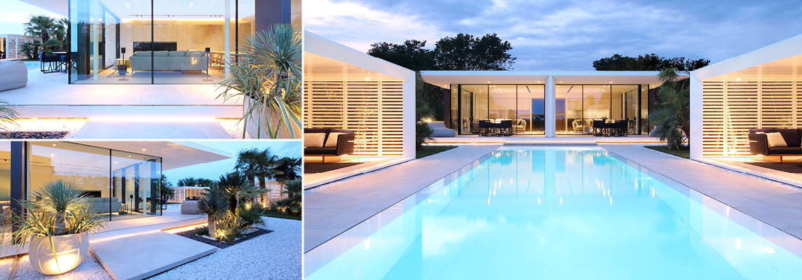 Die Steinzeugplatten von Casalgrande Padana für die Gestaltung der Jesolo Lido Beach Villa