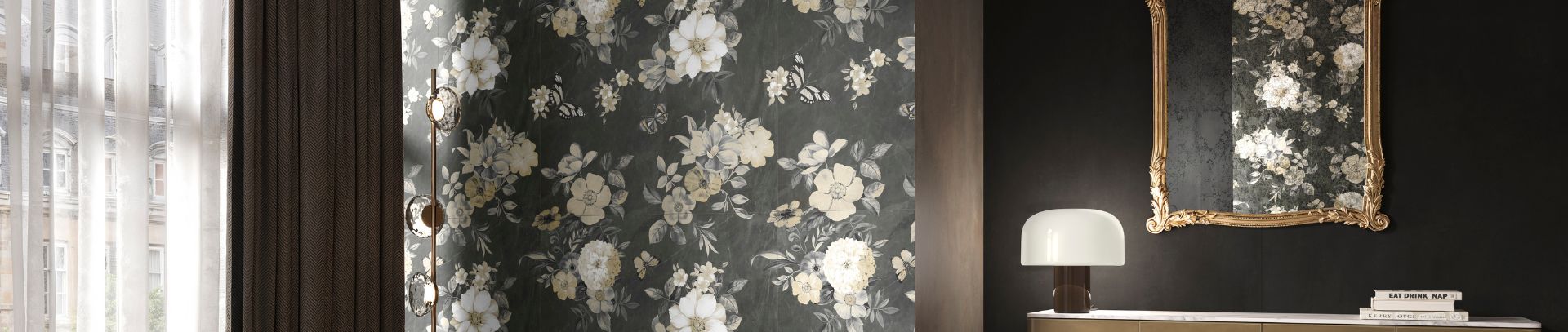 Interior design trends: floral ceramic tiles