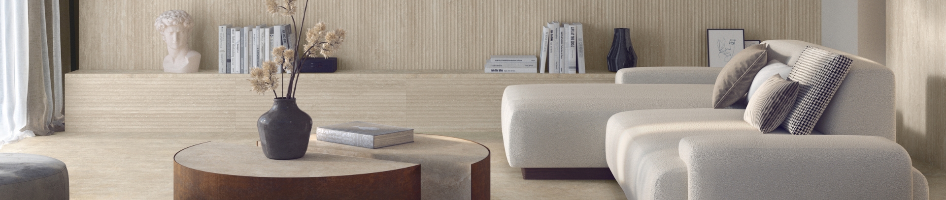 Tile Drenching: the art of creating immersive environments using porcelain tiles