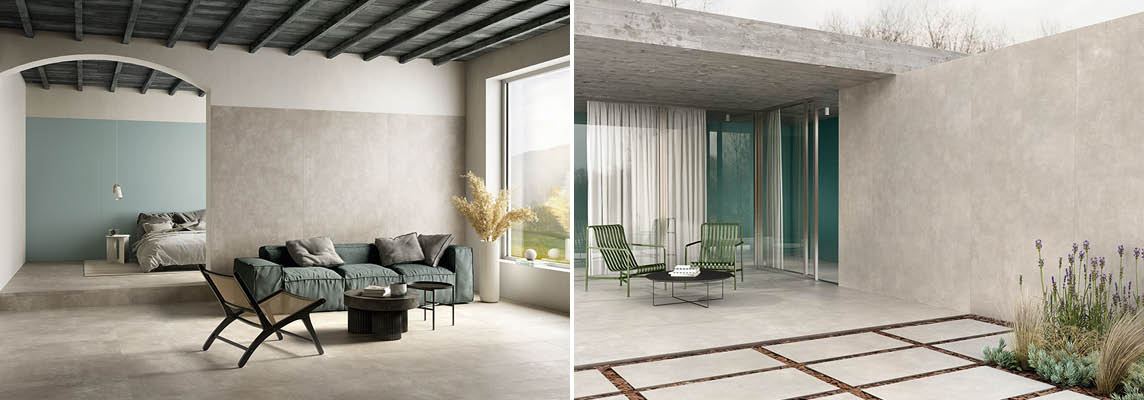 Metropolis by Casalgrande Padana: concrete-effect porcelain stoneware with a modern soul