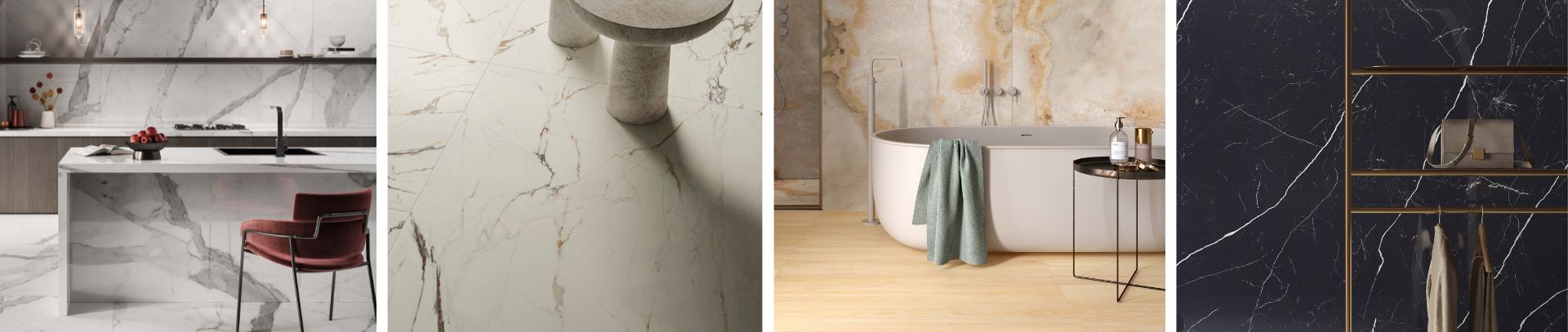 Marble-effect porcelain tiles by Casalgrande Padana