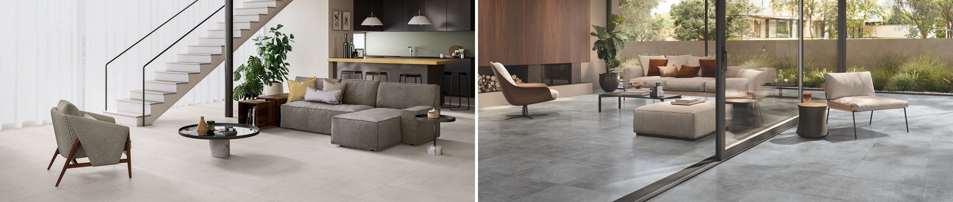 How to create flexible spaces with porcelain stoneware tiles