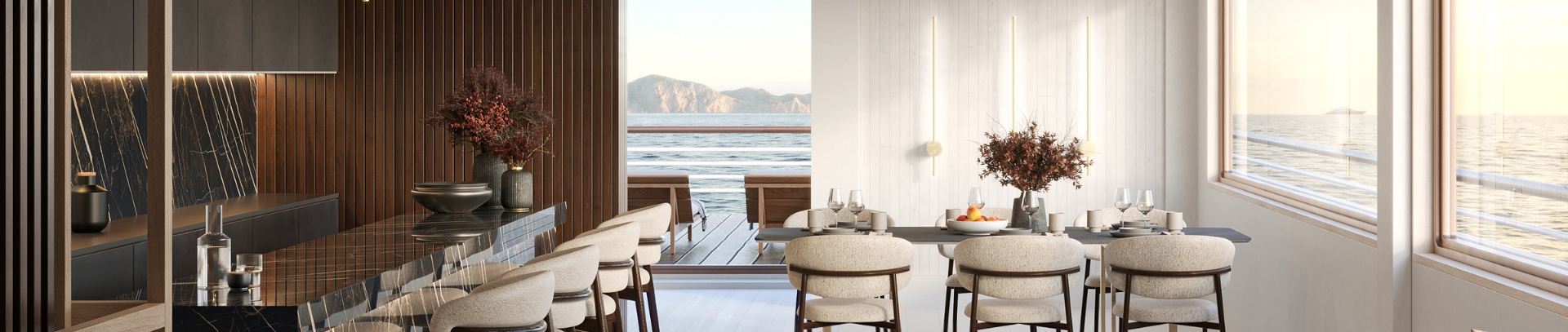 Yacht interiors: quality décor on board with Casalgrande Padana porcelain stoneware