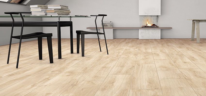 Piastrelle Finto Legno Scuro - Tischlampe