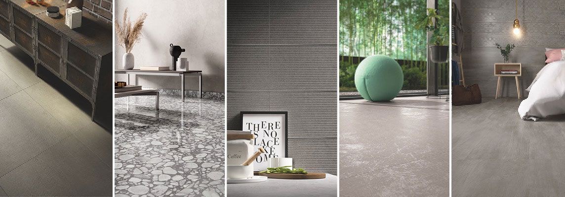 Shades of grey, or how to add an elegant touch with Casalgrande Padana porcelain stoneware tiles