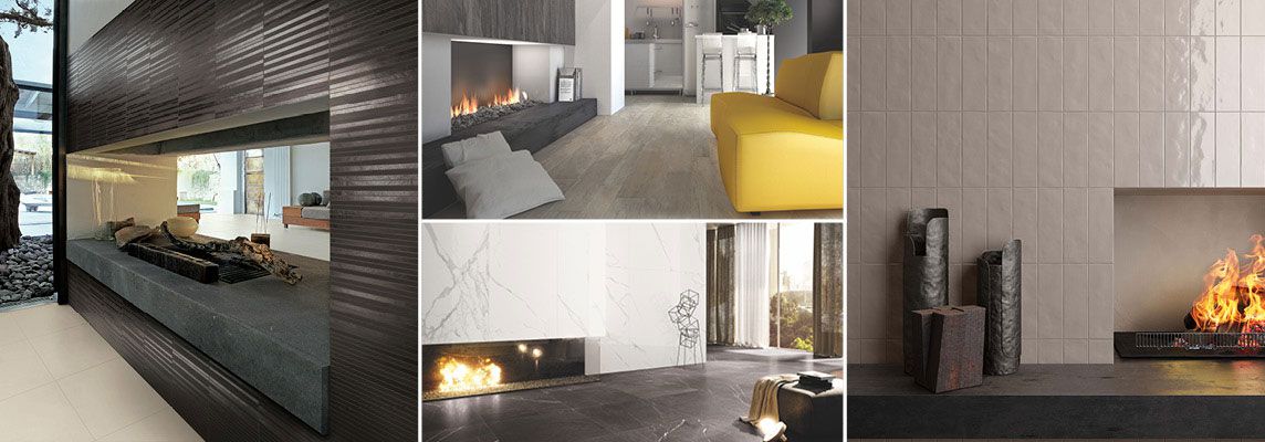 Wie man den Kamin mit Feinsteinzeug verkleidet