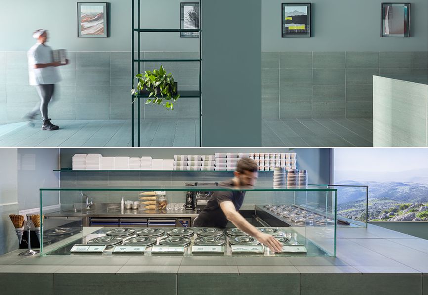 Buza Gelato Gallery: un’armonica nota cromatica in gres porcellanato