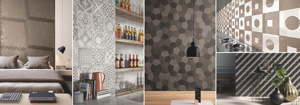 Decori geometrici in gres porcellanato: soluzioni per l’interior design firmate Casalgrande Padana